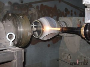hvaf-grit-blasting a ball valve