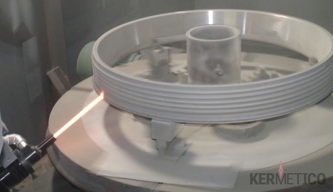 The Kermetico HVAF SL System Thermally Spraying a Tin Coating