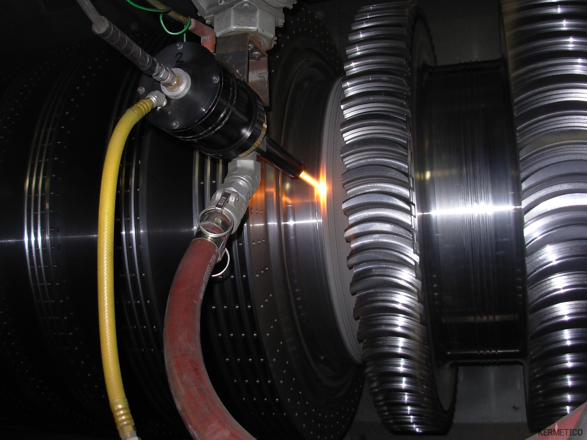 & of steam HVAF protection coating corrosion turbomachinery geothermal spray Turbine rotor